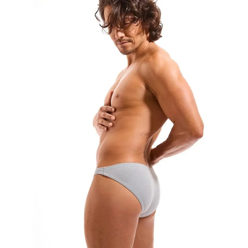 NEW N2N Bodywear Mens Cotton Bikini Brief Color Grey Size Large
